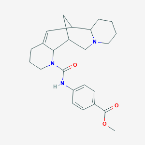 molecular formula C24H31N3O3 B2391136 methyl 4-(3,15-diazatetracyclo[7.7.1.02,7.010,15]heptadec-7-ene-3-carbonylamino)benzoate CAS No. 1797055-05-0