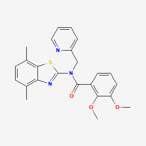 molecular formula C24H23N3O3S B2391139 N-(4,7-dimethylbenzo[d]thiazol-2-yl)-2,3-dimethoxy-N-(pyridin-2-ylmethyl)benzamide CAS No. 900005-97-2