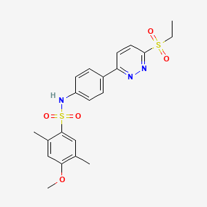 N-(4-(6-(ethylsulfonyl)pyridazin-3-yl)phenyl)-4-methoxy-2,5-dimethylbenzenesulfonamide