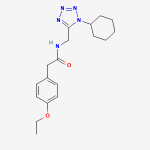 molecular formula C18H25N5O2 B2391191 N-((1-cyclohexyl-1H-tetrazol-5-yl)methyl)-2-(4-ethoxyphenyl)acetamide CAS No. 920440-12-6