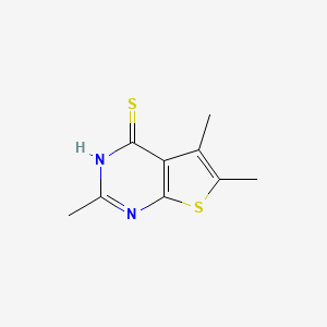 molecular formula C9H10N2S2 B2391201 Trimethylthieno[2,3-d]pyrimidine-4-thiol CAS No. 743452-19-9
