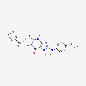 6-(4-ethoxyphenyl)-4-methyl-2-[(E)-3-phenylprop-2-enyl]-7,8-dihydropurino[7,8-a]imidazole-1,3-dione