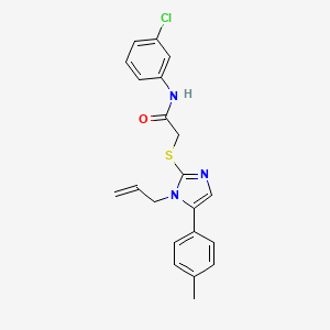 2-((1-allyl-5-(p-tolyl)-1H-imidazol-2-yl)thio)-N-(3-chlorophenyl)acetamide