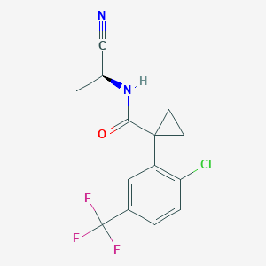1-[2-Chloro-5-(trifluoromethyl)phenyl]-N-[(1S)-1-cyanoethyl]cyclopropane-1-carboxamide