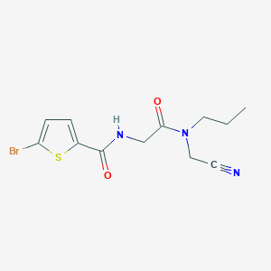 molecular formula C12H14BrN3O2S B2391292 2-[(5-bromothiophen-2-yl)formamido]-N-(cyanomethyl)-N-propylacetamide CAS No. 1797876-22-2