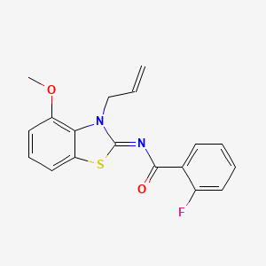 molecular formula C18H15FN2O2S B2391310 (Z)-N-(3-allyl-4-methoxybenzo[d]thiazol-2(3H)-ylidene)-2-fluorobenzamide CAS No. 868376-64-1