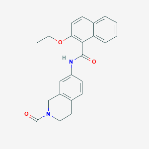 molecular formula C24H24N2O3 B2391325 N-(2-acetyl-1,2,3,4-tetrahydroisoquinolin-7-yl)-2-ethoxynaphthalene-1-carboxamide CAS No. 955635-03-7