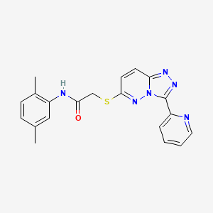 molecular formula C20H18N6OS B2391369 N-(2,5-dimethylphenyl)-2-{[3-(pyridin-2-yl)-[1,2,4]triazolo[4,3-b]pyridazin-6-yl]sulfanyl}acetamide CAS No. 868967-31-1