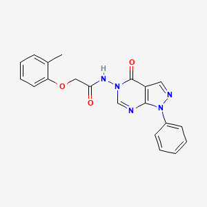 molecular formula C20H17N5O3 B2391394 N-(4-oxo-1-phenyl-1H-pyrazolo[3,4-d]pyrimidin-5(4H)-yl)-2-(o-tolyloxy)acetamide CAS No. 899752-75-1