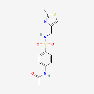 molecular formula C13H15N3O3S2 B2391409 N-(4-{[(2-METHYL-1,3-THIAZOL-4-YL)METHYL]SULFAMOYL}PHENYL)ACETAMIDE 