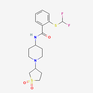 2-((difluoromethyl)thio)-N-(1-(1,1-dioxidotetrahydrothiophen-3-yl)piperidin-4-yl)benzamide