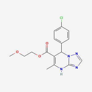 2-Methoxyethyl 7-(4-chlorophenyl)-5-methyl-4,7-dihydro[1,2,4]triazolo[1,5-a]pyrimidine-6-carboxylate