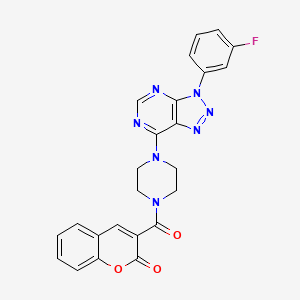3-(4-(3-(3-fluorophenyl)-3H-[1,2,3]triazolo[4,5-d]pyrimidin-7-yl)piperazine-1-carbonyl)-2H-chromen-2-one