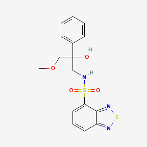 molecular formula C16H17N3O4S2 B2391436 N-(2-hydroxy-3-methoxy-2-phenylpropyl)-2,1,3-benzothiadiazole-4-sulfonamide CAS No. 2034591-24-5