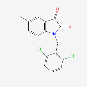 molecular formula C16H11Cl2NO2 B2391485 1-(2,6-dichlorobenzyl)-5-methyl-1H-indole-2,3-dione CAS No. 478031-69-5