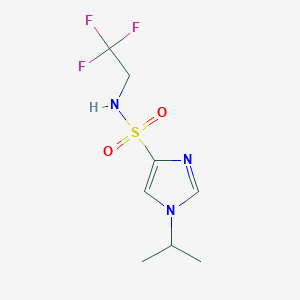 molecular formula C8H12F3N3O2S B2391488 1-Propan-2-yl-N-(2,2,2-trifluoroethyl)imidazole-4-sulfonamide CAS No. 2327190-80-5