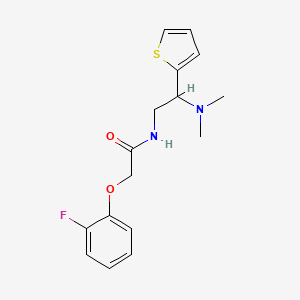 molecular formula C16H19FN2O2S B2391492 N-(2-(dimethylamino)-2-(thiophen-2-yl)ethyl)-2-(2-fluorophenoxy)acetamide CAS No. 941964-26-7