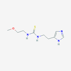 molecular formula C9H16N4OS B2391493 1-[2-(1H-Imidazol-5-yl)ethyl]-3-(2-methoxyethyl)thiourea CAS No. 1603575-30-9