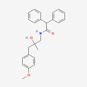 molecular formula C25H27NO3 B2391496 N-[2-hydroxy-3-(4-methoxyphenyl)-2-methylpropyl]-2,2-diphenylacetamide CAS No. 1396884-47-1