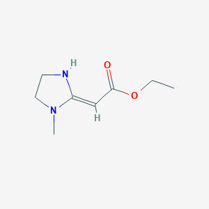 molecular formula C8H14N2O2 B2391536 ethyl 2-[(2E)-1-methylimidazolidin-2-ylidene]acetate CAS No. 101998-55-4