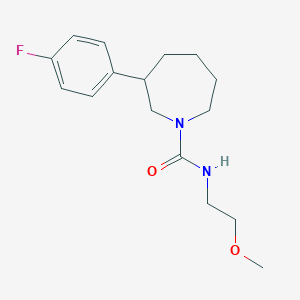 molecular formula C16H23FN2O2 B2391537 3-(4-fluorophenyl)-N-(2-methoxyethyl)azepane-1-carboxamide CAS No. 1795298-02-0