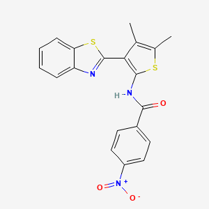 N-(3-(benzo[d]thiazol-2-yl)-4,5-dimethylthiophen-2-yl)-4-nitrobenzamide