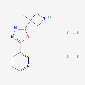 3-[5-(3-Methylazetidin-3-yl)-1,3,4-oxadiazol-2-yl]pyridine dihydrochloride