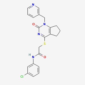 N-(3-chlorophenyl)-2-((2-oxo-1-(pyridin-3-ylmethyl)-2,5,6,7-tetrahydro-1H-cyclopenta[d]pyrimidin-4-yl)thio)acetamide