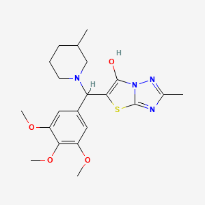 2-Methyl-5-((3-methylpiperidin-1-yl)(3,4,5-trimethoxyphenyl)methyl)thiazolo[3,2-b][1,2,4]triazol-6-ol