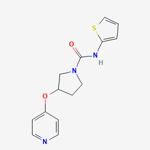 3-(pyridin-4-yloxy)-N-(thiophen-2-yl)pyrrolidine-1-carboxamide