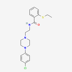 N-(2-(4-(4-chlorophenyl)piperazin-1-yl)ethyl)-2-(ethylthio)benzamide
