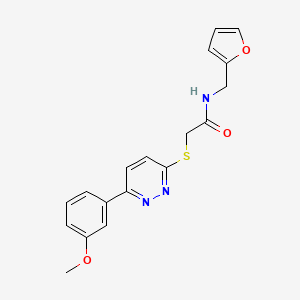 molecular formula C18H17N3O3S B2391567 N-[(furan-2-yl)methyl]-2-{[6-(3-methoxyphenyl)pyridazin-3-yl]sulfanyl}acetamide CAS No. 895458-19-2