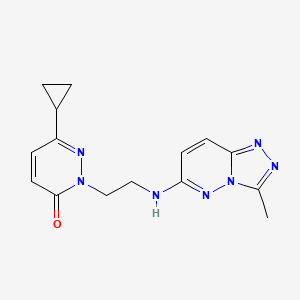6-Cyclopropyl-2-[2-[(3-methyl-[1,2,4]triazolo[4,3-b]pyridazin-6-yl)amino]ethyl]pyridazin-3-one