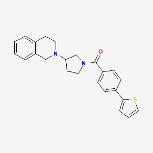 (3-(3,4-dihydroisoquinolin-2(1H)-yl)pyrrolidin-1-yl)(4-(thiophen-2-yl)phenyl)methanone