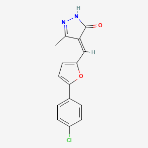 (E)-4-((5-(4-chlorophenyl)furan-2-yl)methylene)-3-methyl-1H-pyrazol-5(4H)-one