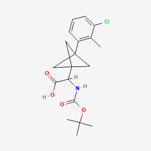 2-[3-(3-Chloro-2-methylphenyl)-1-bicyclo[1.1.1]pentanyl]-2-[(2-methylpropan-2-yl)oxycarbonylamino]acetic acid