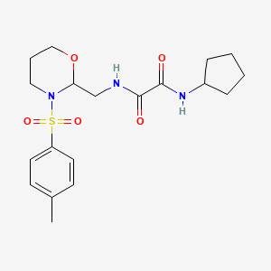 N1-cyclopentyl-N2-((3-tosyl-1,3-oxazinan-2-yl)methyl)oxalamide