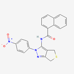 N-(2-(4-nitrophenyl)-4,6-dihydro-2H-thieno[3,4-c]pyrazol-3-yl)-1-naphthamide