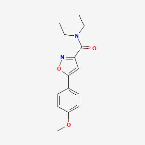 molecular formula C15H18N2O3 B2391589 N,N-diethyl-5-(4-methoxyphenyl)-1,2-oxazole-3-carboxamide CAS No. 912778-17-7
