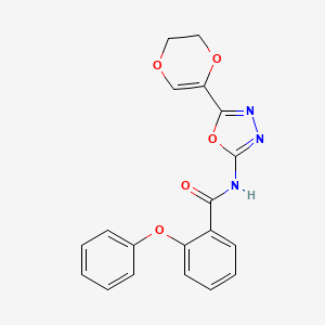 N-(5-(5,6-dihydro-1,4-dioxin-2-yl)-1,3,4-oxadiazol-2-yl)-2-phenoxybenzamide