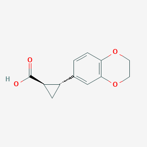 (1R,2R)-2-(2,3-Dihydro-1,4-benzodioxin-6-yl)cyclopropane-1-carboxylic acid
