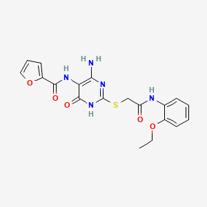 N-(4-amino-2-((2-((2-ethoxyphenyl)amino)-2-oxoethyl)thio)-6-oxo-1,6-dihydropyrimidin-5-yl)furan-2-carboxamide