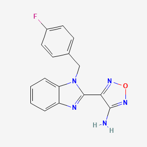 4-[1-(4-Fluoro-benzyl)-1H-benzoimidazol-2-yl]-furazan-3-ylamine