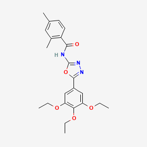 2,4-dimethyl-N-[5-(3,4,5-triethoxyphenyl)-1,3,4-oxadiazol-2-yl]benzamide