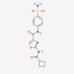2-(cyclobutanecarboxamido)-N-(4-sulfamoylphenyl)oxazole-4-carboxamide