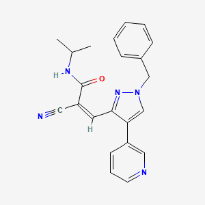(Z)-3-(1-Benzyl-4-pyridin-3-ylpyrazol-3-yl)-2-cyano-N-propan-2-ylprop-2-enamide