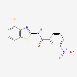 molecular formula C14H8BrN3O3S B2391611 N-(4-bromo-1,3-benzothiazol-2-yl)-3-nitrobenzamide CAS No. 892853-84-8