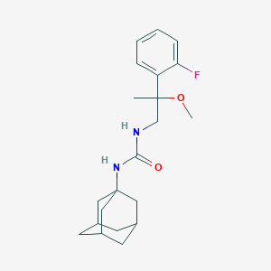 molecular formula C21H29FN2O2 B2391615 1-((1R,3s)-adamantan-1-yl)-3-(2-(2-fluorophenyl)-2-methoxypropyl)urea CAS No. 1797025-39-8