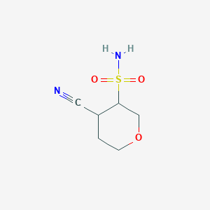 molecular formula C6H10N2O3S B2391623 4-Cyanooxane-3-sulfonamide CAS No. 2172601-57-7