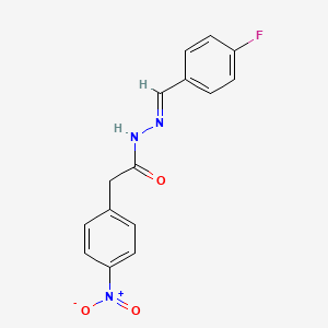 (E)-N'-(4-fluorobenzylidene)-2-(4-nitrophenyl)acetohydrazide